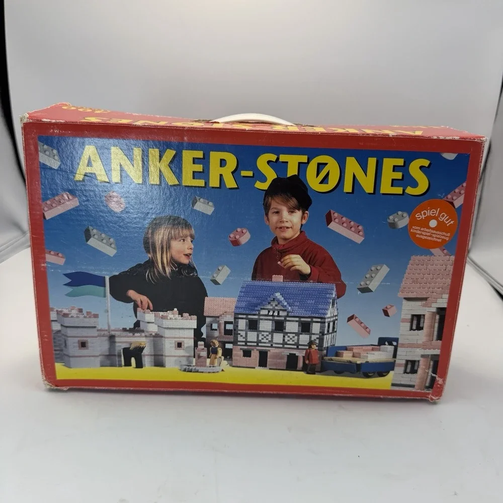 Anker Stones Real Construction Bricks 6 Colors 400+ Pieces Made In Germany